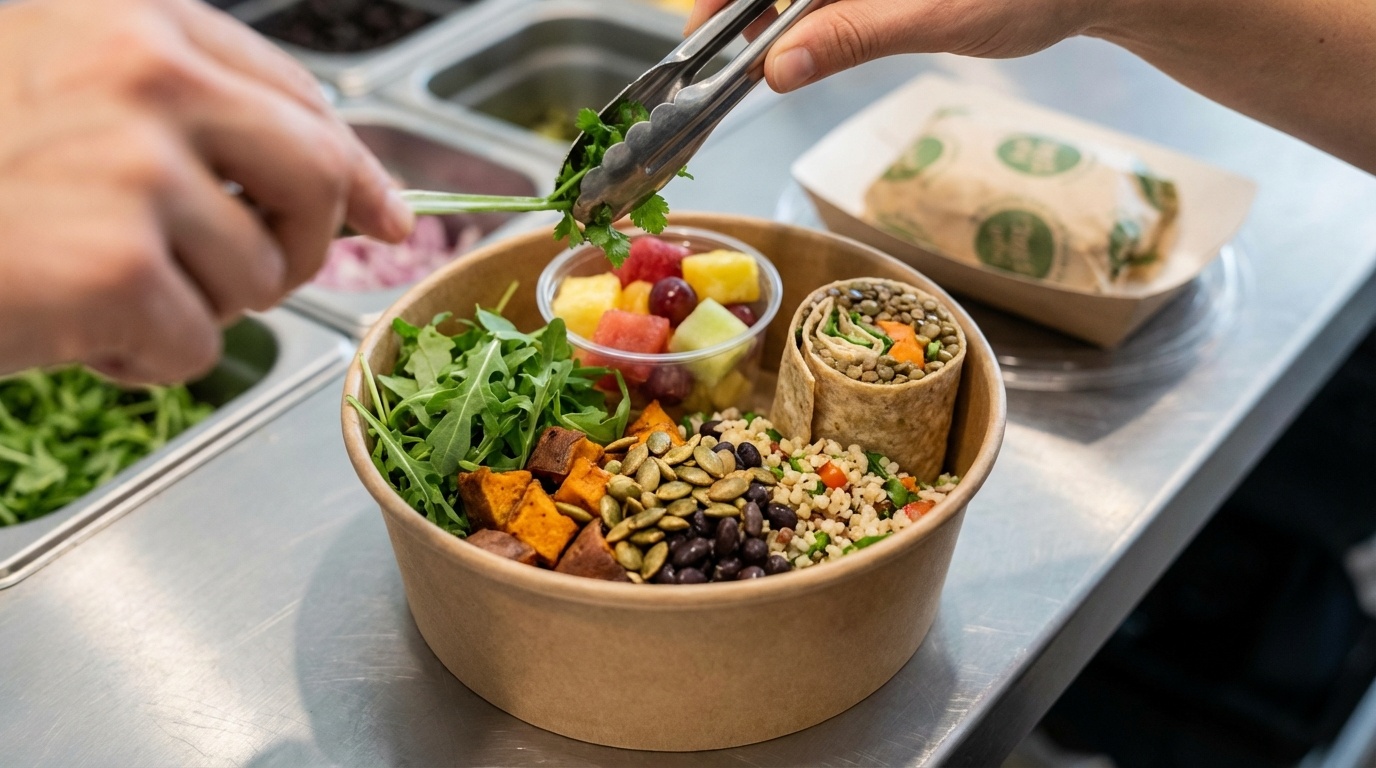 High Fiber Fast Food Options Guide - appetizing bowl with colorful ingredients for natural nutrition